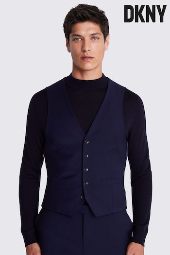 DKNY Slim Fit Blue Ink Waistcoat (C38166) | £120