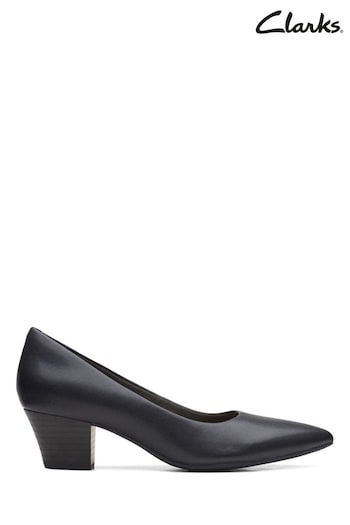 Clarks Black Leather Teresa Step Shoes (C38184) | £65