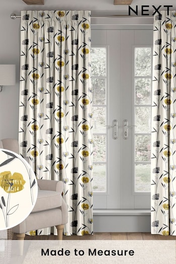 Yellow Hetty Made To Measure Curtains (C38203) | £61