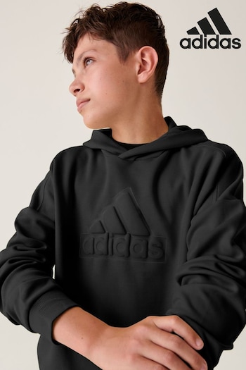 adidas Black Sportswear Future Icons Logo Hoodie (C38291) | £35