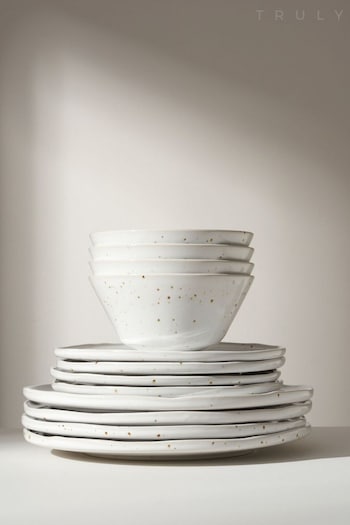 Truly 12 Piece White The Marlow Dinner Set (C38322) | £150
