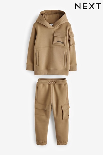 Tan Brown Set Utility Hoodie And Joggers (3-16yrs) (C38342) | £32 - £40