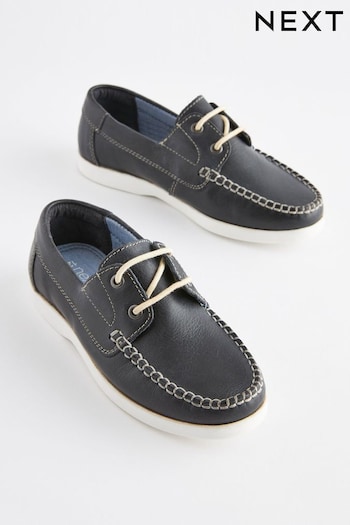 Navy Leather Boat Shoes (C38468) | £32 - £38