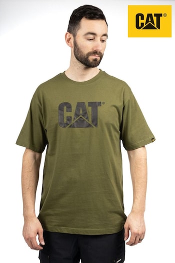 Caterpillar Green Trademark Logo T-Shirt (C38572) | £26
