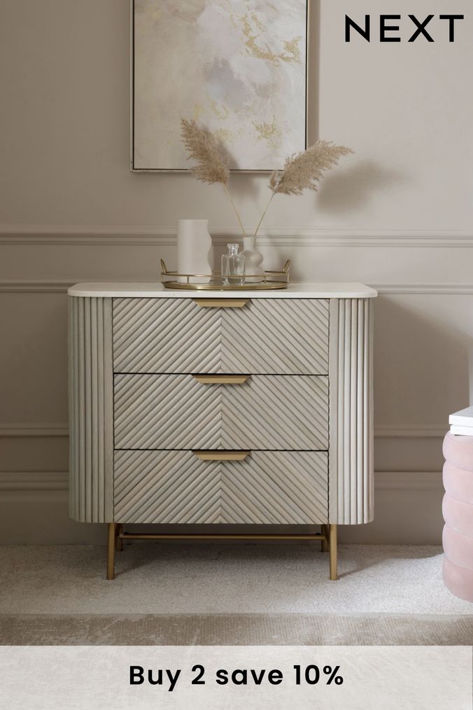 Next white drawers sale