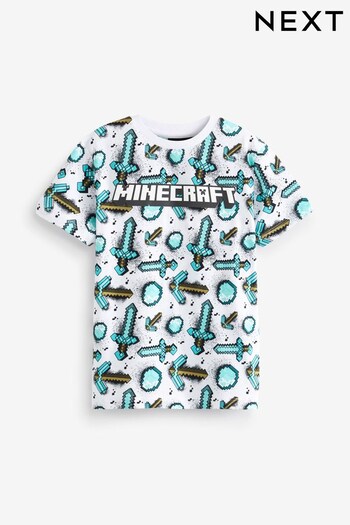 Sword White Minecraft Gaming License T-Shirt (4-16yrs) (C38652) | £15 - £20