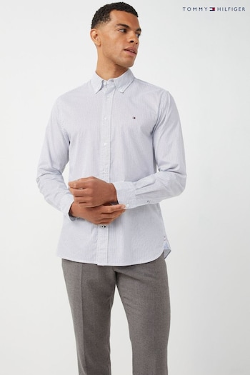 Tommy Hilfiger Core Flex Printed White Shirt (C38686) | £85