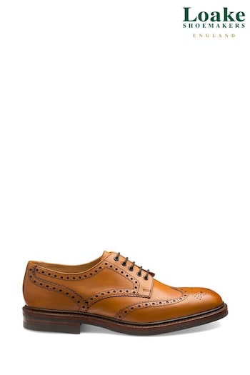 Loake Chester Burnished Calf Leather Heavy Brogue Men Shoes (C38713) | £285