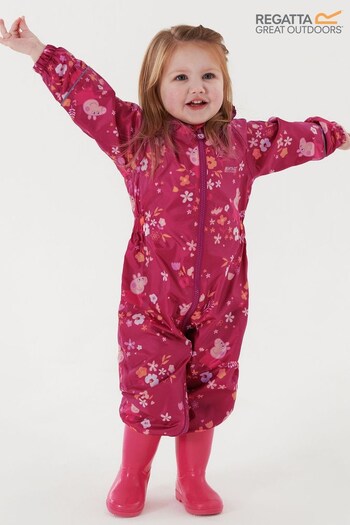 Regatta Pink Peppa Pig Pobble Waterproof Suit (C38728) | £42