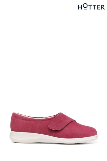 Hotter Pink Wrap Touch-Fastening Faux Fur Lined Slippers (C38753) | £69
