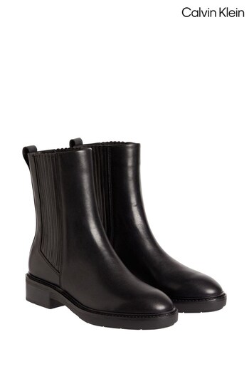 Calvin black Klein Elevated Chelsea Black Boots (C38894) | £220
