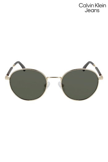 Calvin Klein Jeans Gold Sunglasses (C38938) | £89