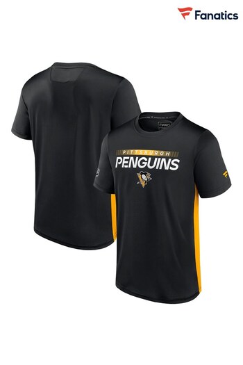 Pittsburgh Penguins Fanatics Branded Authentic Pro Short Sleeve Tech Black T-Shirt (C39039) | £35