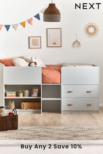 Grey Alix Kids Storage Cabin Bed Frame (C39125) | £599