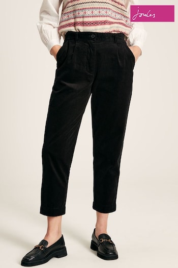 Joules Calla Black Cord Tapered Leg Trousers (C39195) | £59.95