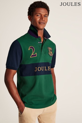 Joules Embellished Green Polo Embroidery Shirt (C39280) | £49.95