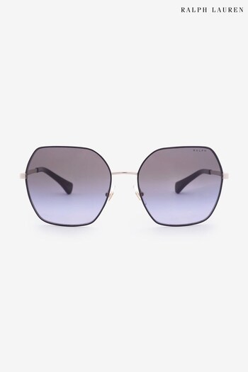 Ralph by Ralph Lauren Gold Hexagon Frame Sunglasses (C39351) | £91