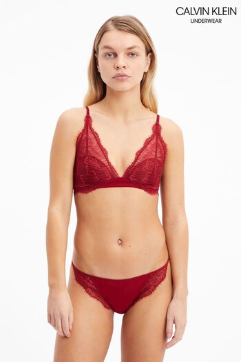 Calvin Klein Red Linear Lace Bikini (C39377) | £40