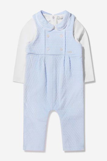 Baby Boys Layered Romper in Blue (C39423) | £28