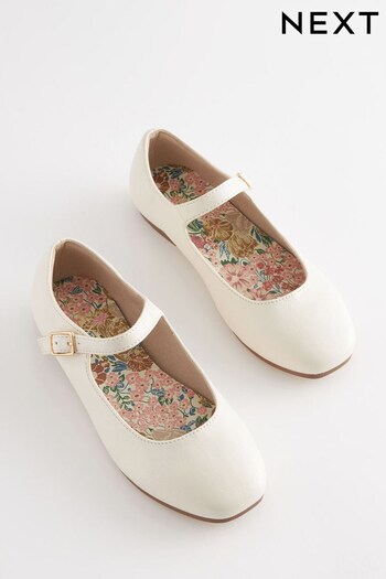 Cream Square Toe Mary Jane Shoes (C39436) | £24 - £31