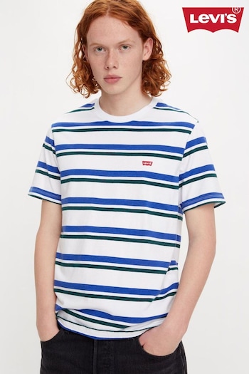 Levi's® Blue/Green Original Housemark Stripe T-Shirt (C39438) | £27