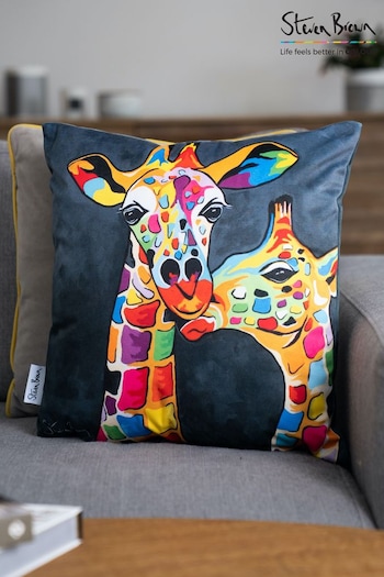 Steven Brown Art Grey Francie & Josie McZoo 45cm Cushion (C39496) | £35