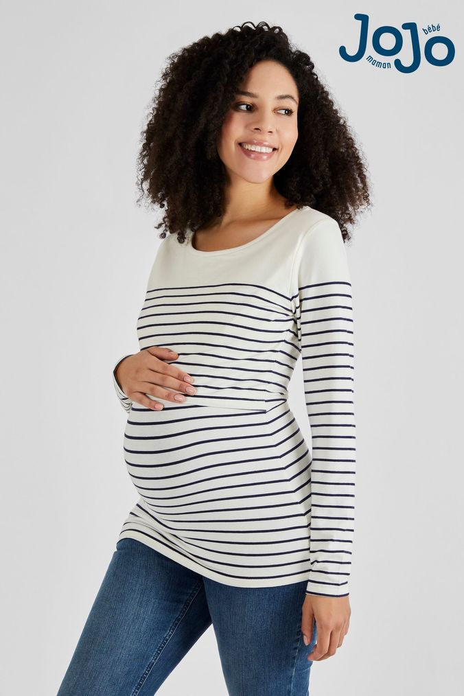Buy Women s Nursing Wear Stripe Tops Online Next UK