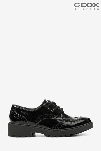 Geox Junior Girls Casey Black Shoes (C39591) | £57.50