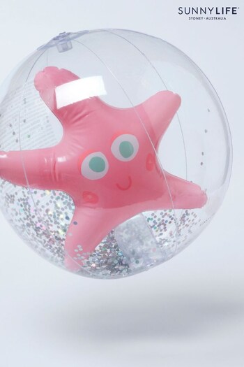 Sunnylife Pink Ocean Treasure Rose 3D Inflatable Beach Ball (C39673) | £16