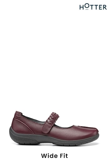 Hotter Burgundy Shake II Touch Fastening Wide Fit Shoes (C39924) | £85