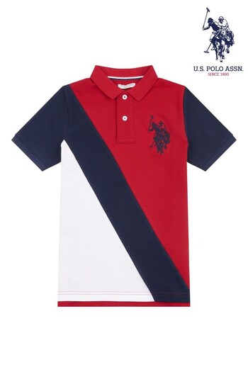U.S. eva Polo Assn. Boys Red eva Polo Shirt (C39989) | £40 - £48