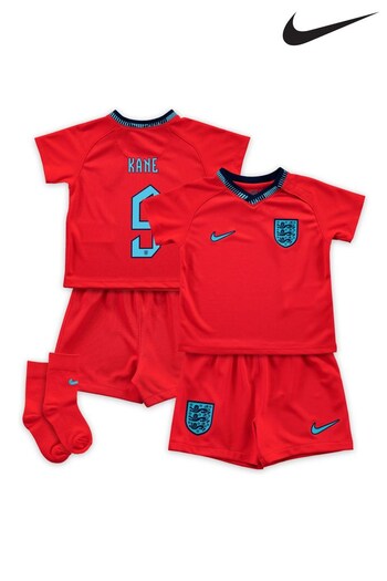 Nike Red Kane - 9 Little Kids England Away Football Kit Infants (C3B401) | £65