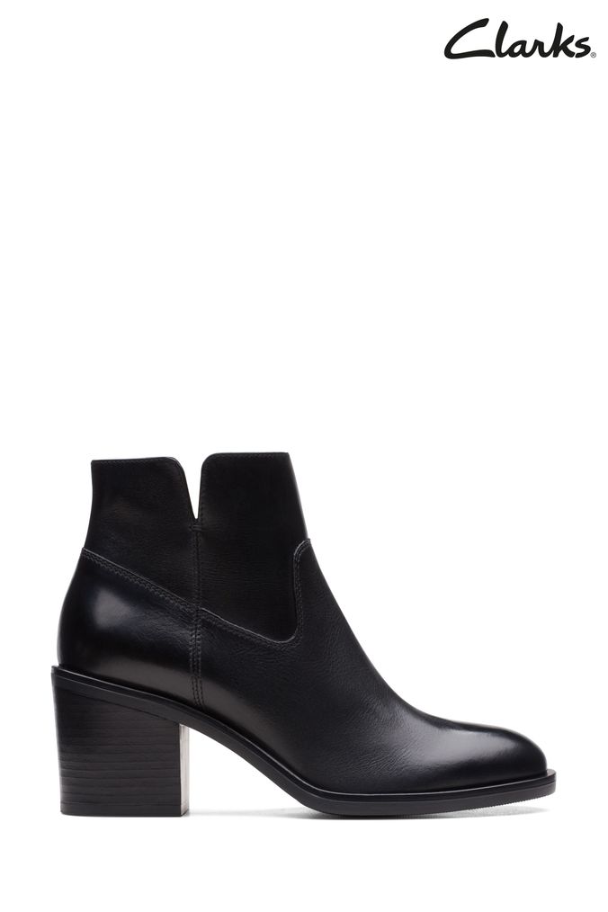 Clarks Black Leather Valvestino Lo Boots (C40083) | £125