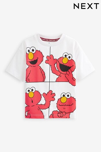 White Elmo Short Sleeve License T-Shirt (6mths-8yrs) (C40108) | £9 - £11