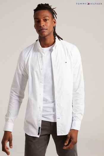 Tommy Hilfiger White Regular Fit Poplin Shirt (C40217) | £80