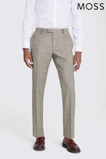 MOSS Nude Tailored Fit Neutral Check Suit: Trousers (C40321) | £110