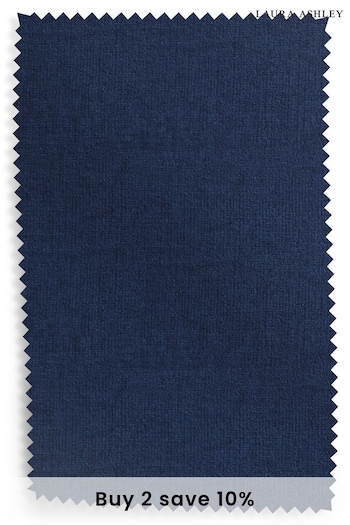 Midnight Navy Fabric By The Metre by Laura Ashley Nantmor (C40571) | £175 - £550