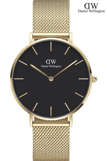 Daniel Wellington Ladies Petite 36 Evergold Black Watch (C40573) | £149