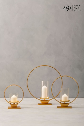 Fifty Five South Natural Gold Candle Holder (C40590) | £53