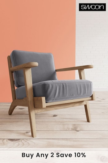 Swoon Easy Velvet Granite Grey Karla Chair (C40622) | £869
