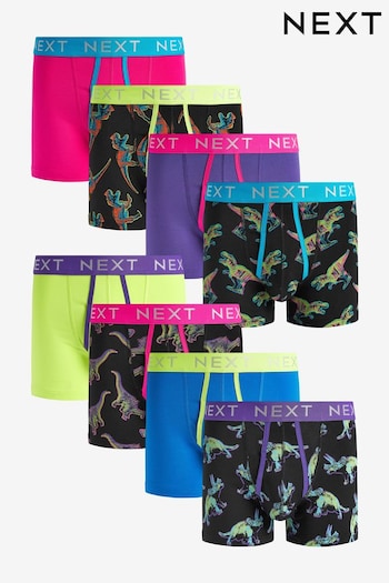 Neon Dino 8 pack A-Front Boxers (C40742) | £50