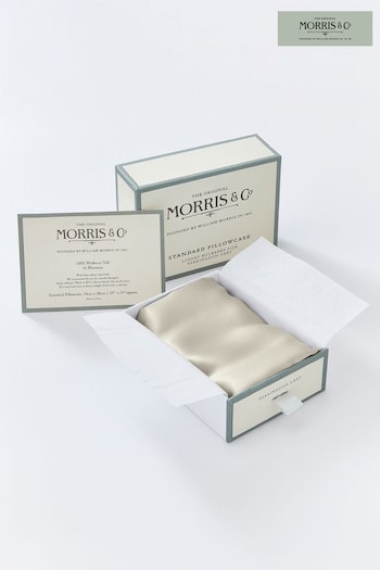 Morris & Co Silver Silver Mulberry Silk Housewife Pillowcase (C40764) | £65
