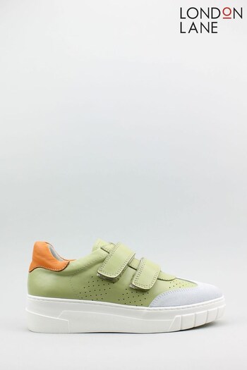 London Lane Green Style Greenwich Premium Leather Trainers (C40809) | £80