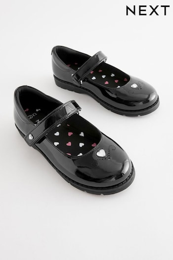 Black School Gem Mary Jane Shoes (C40841) | £22 - £26