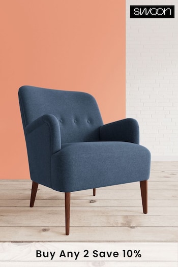 Swoon Smart Wool Indigo Blue London Chair (C40917) | £709