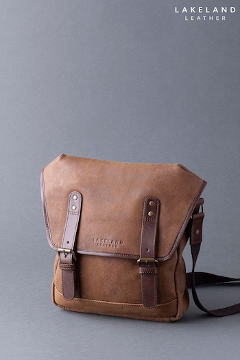 Lakeland Leather Brown Hawksdale Leather Reporter Bag (C40995) | £139