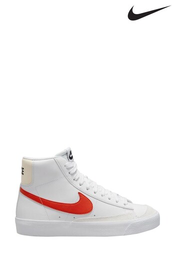 Nike Red/White Blazer 77 Mid Youth Trainers (C41068) | £60