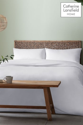 Catherine Lansfield White So Soft Jersey Duvet Cover And Pillowcase Set (C41104) | £16 - £32