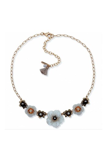 Lonna And Lilly Gold Tone Ladies Wildflowers Necklace (C41388) | £38