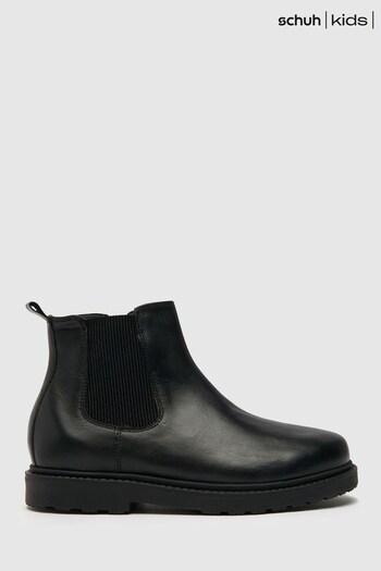 Schuh Black Clever Leather Shoes (C41578) | £40